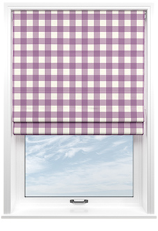 Gingham, Dusting - Roman Blind